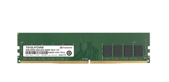 Transcend 8GB DDR4 2666MHz CL19 ECC, 1Rx8, DIMM