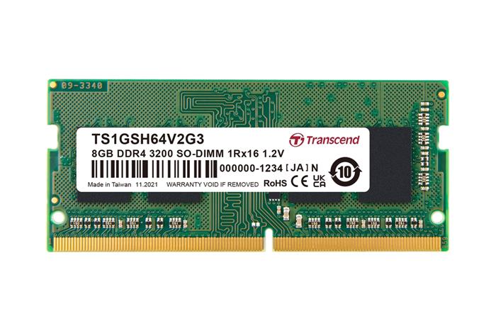 Transcend 8GB DDR4 3200|MHz CL19 1Rx16 SO-DIMM 1.2V