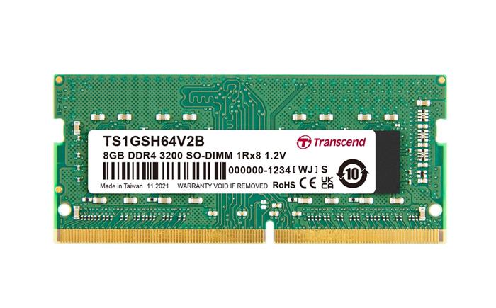 Transcend 8GB DDR4 3200MHz CL22 1Rx8 SO-DIMM 1.2V