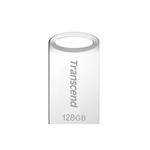 Transcend JetFlash 710S - 128GB, flash disk, USB 3.0, stříbrný kov