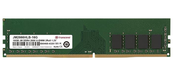 Transcend JetRam 16GB DDR4 2666MHz CL19, 2Rx8, DIMM