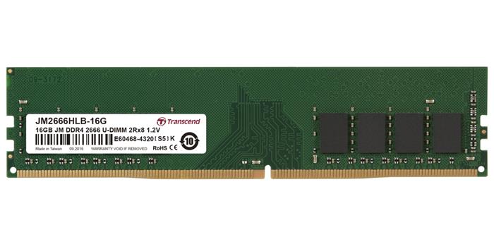 Transcend JetRam 16GB DDR4 2666MHz CL19, DIMM