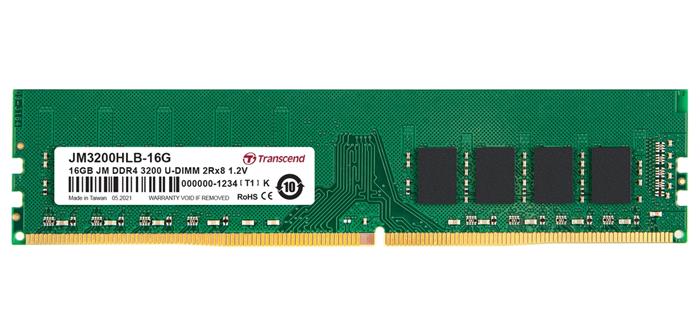 Transcend JetRam 16GB DDR4 3200MHz CL22 DR DIMM