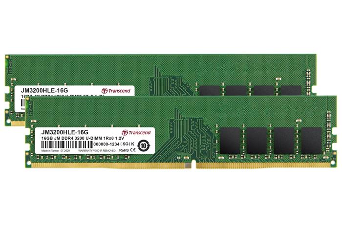 Transcend JetRam 2x16GB DDR4 3200MHz CL22 DIMM, 1.2V