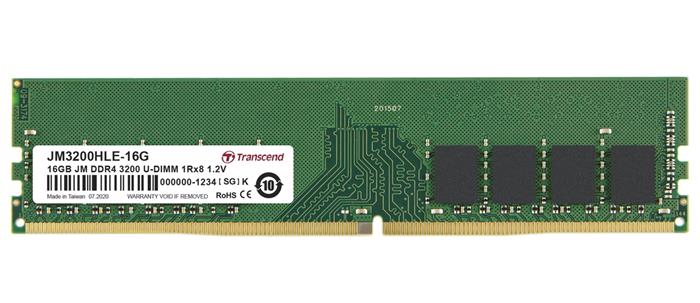 Transcend JetRam 32GB DDR4 3200MHz CL22, DIMM, 1.2V