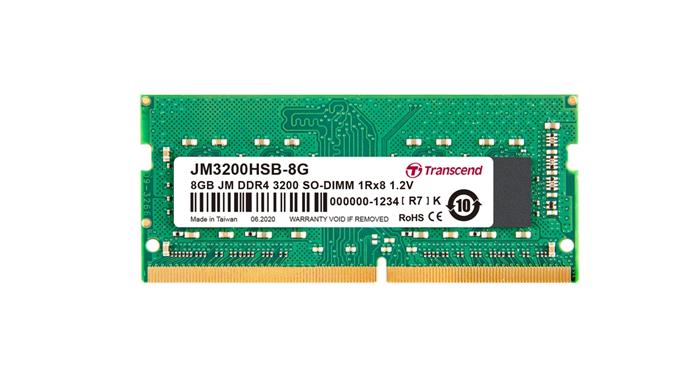 Transcend JetRam 8GB DDR4 3200MHz CL22 SO-DIMM, 1.2V