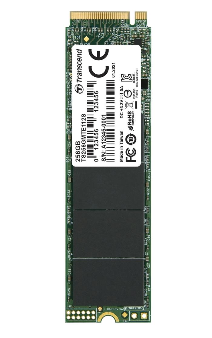 Transcend MTE112S 256GB SSD M.2 2280 (PCIe 3.0), TLC, 1600R/800W