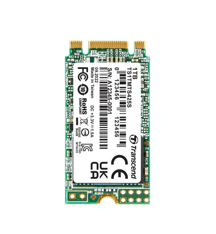 TRANSCEND MTS425S 1TB SSD disk M.2 2242, SATA III, TLC, 550R/500W