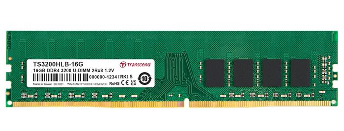 Transcend paměť 16GB DDR4 3200 U-DIMM 2Rx8 1Gx8 CL22 1.2V