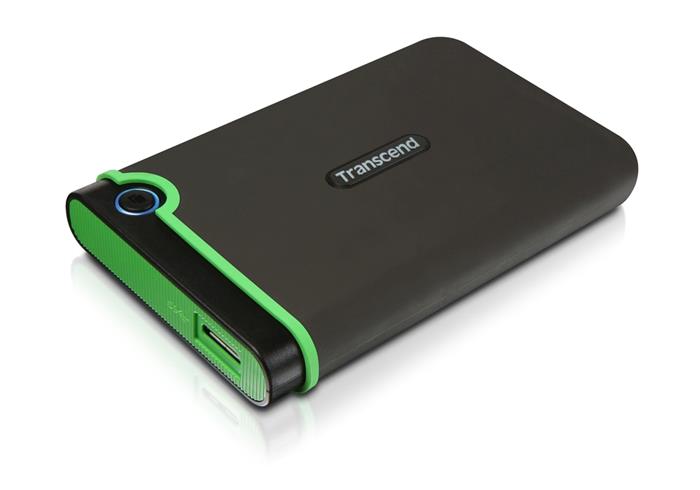Transcend StoreJet 25M3S SLIM - 1TB, externí 3.5" HDD, USB 3.0, šedo/zelený