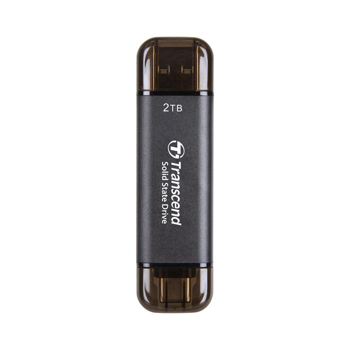 Transcend TS2TESD310C 2TB flash disk, USB + USB-C, 1050R/950W