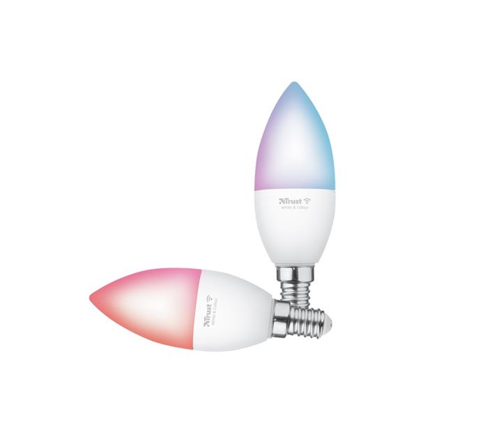 Trust Smart WiFi LED RGB&white ambience Candle E14 - barevná / 2ks