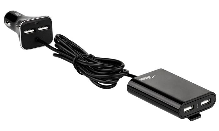 TRX Akyga AK-CH-10 4x USB nabíječka do auta 9A/ 45W/ černá