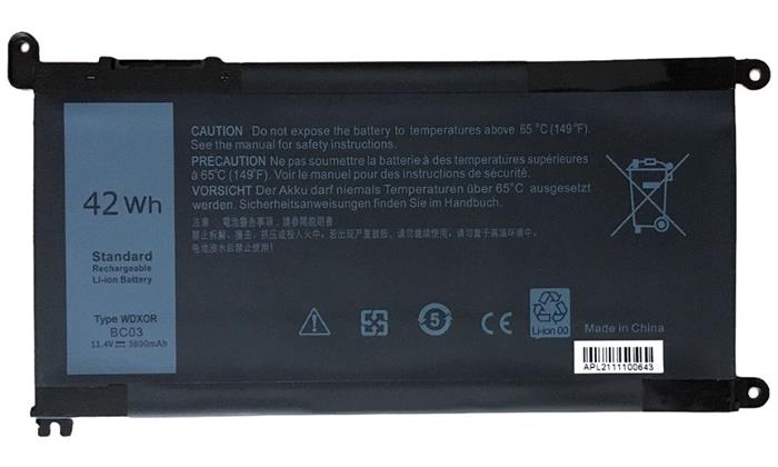 TRX baterie WDX0R/ 11.4V/ 3600 mAh/ Li-Ion/ Dell Inspiron 5368 5378 5379 5482 5565 5567 5568 5570 7560/ neoriginální