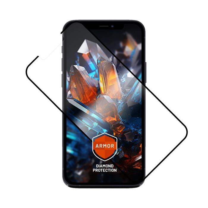 Ultra odolné tvrzené sklo FIXED Armor s Anti-dust aplikátorem a AR vrstvou pro Apple iPhone 12ProMax/13Max/14Plus, čern