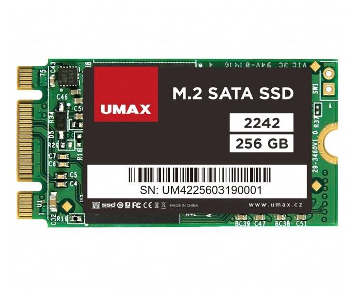 Umax 256GB M.2 2242 (SATA) SSD, TLC