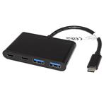 USB 5Gbps (USB 3.0) Hub, USB C(M) - 2x USB3.0 A(F) + 2x USB C(F), 17cm