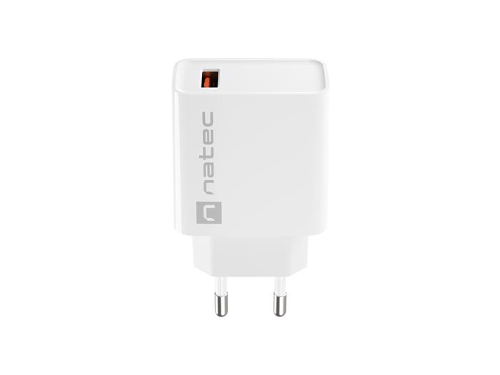 USB nabíječka Natec RIBERA 18W 1X USB-A, bílá