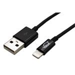 Value USB kabel s konektorem Lightning, 1.8m, černý