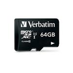 Verbatim 64GB microSDXC karta, Class 10 + SD adaptér