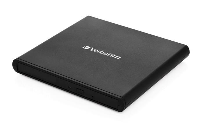 Verbatim externí slim DVD vypalovačka, USB 2.0, černá