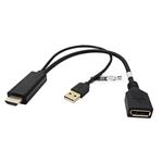 Video převodník z HDMI 2.0 -> DisplayPort 1.2, napájení z USB