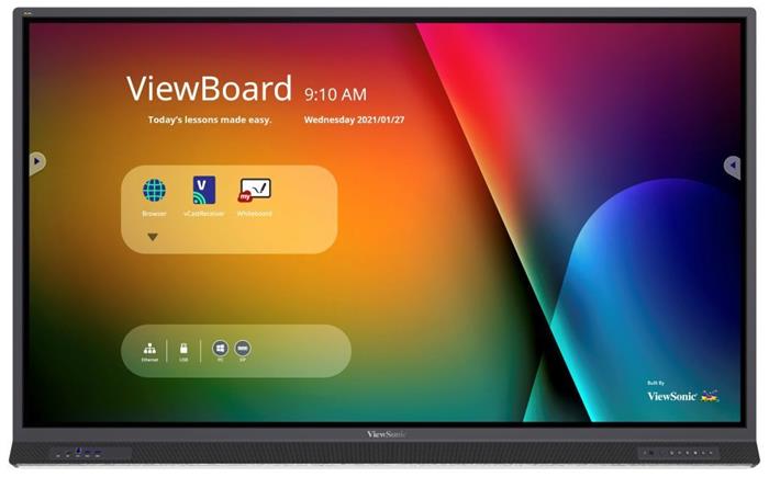 ViewSonic Flat Touch Display IFP7552-1A/ 75"/UHD / 16/7 /400cd / Android 4-32/ OPS/ HDMI/ VGA/ DP/ HDMIout/ USB-C