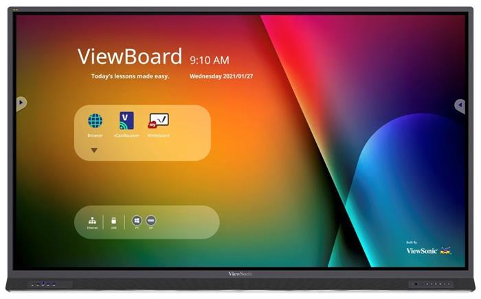 ViewSonic Flat Touch Display IFP8652-1A/ 86"/UHD / 16/7 /400cd / Android 4-32/ OPS/ HDMI/ VGA/ DP/ HDMIout/ USB-C