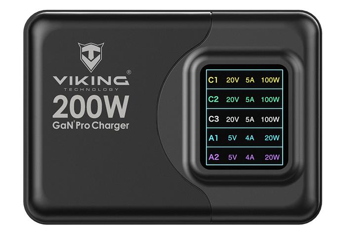 Viking USB GaN nabíječka 200W PD PRO