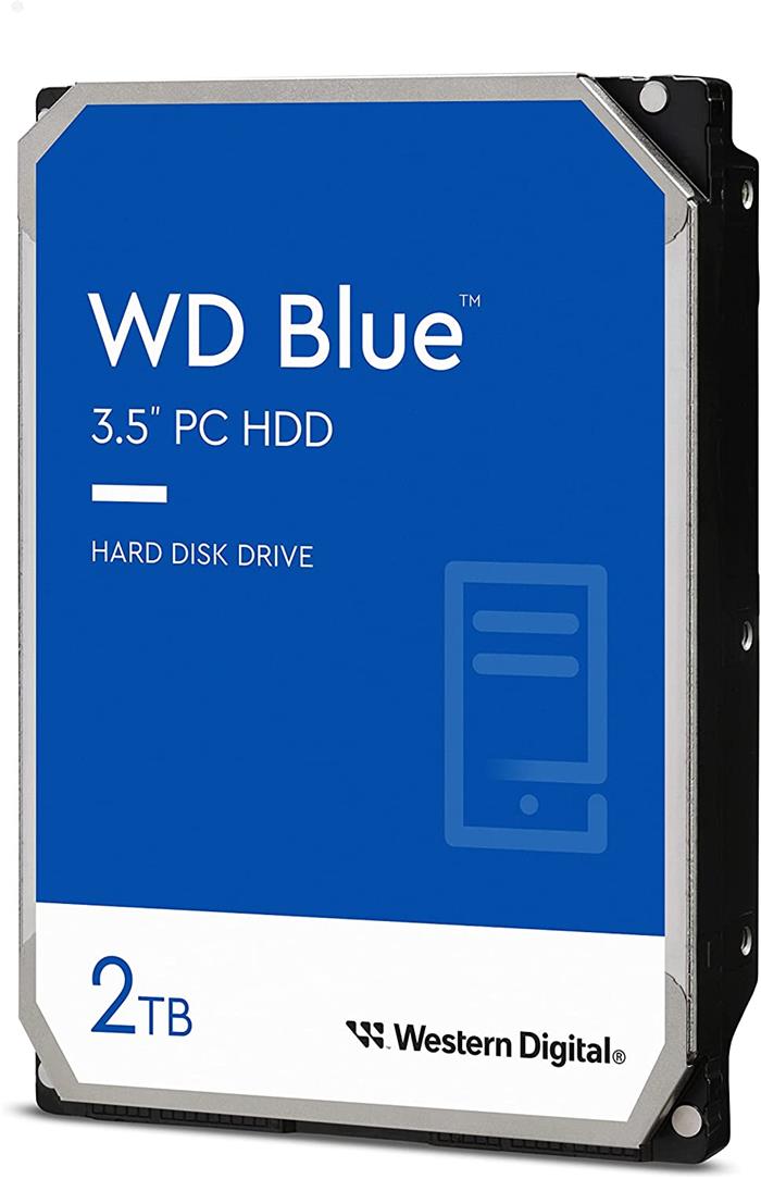 WD Blue 2TB, 3.5" HDD, 5400rpm, 64MB, CMR, SATA III