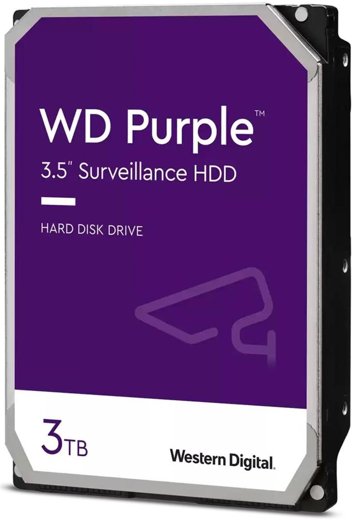 WD Purple 3TB, 3.5" HDD, 5400rpm, 256MB, CMR, SATA, 3RZ