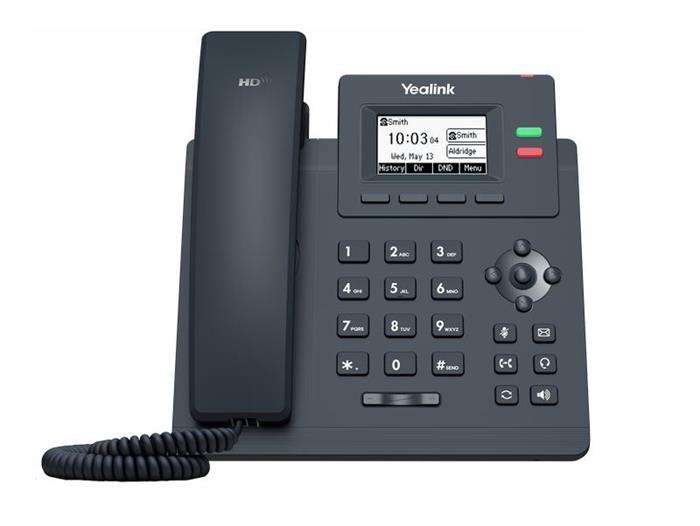 Yealink SIP-T31G SIP telefon, PoE, 2,3" 132x64 nepodsv. LCD, x SIP úč., GigE