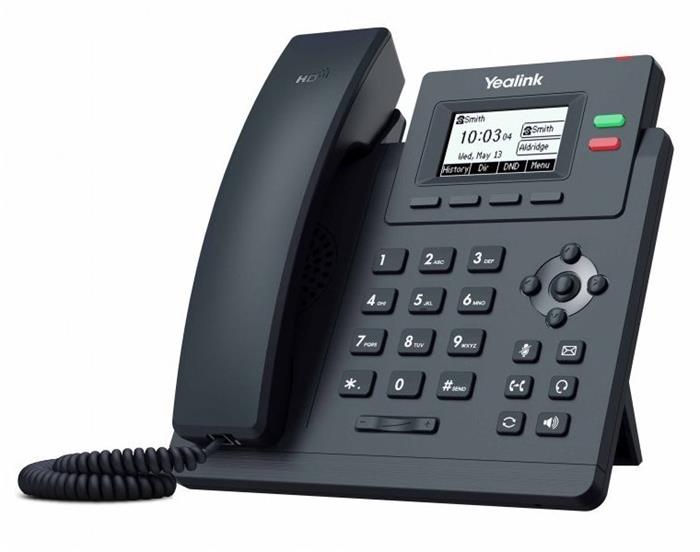 Yealink SIP-T31P SIP telefon, PoE, 2,3" 132x64 podsv. LCD, 2 x SIP úč., 100M Eth