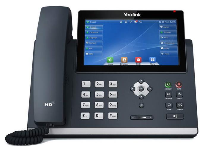 Yealink SIP-T48U SIP telefon, PoE, 7" 800x480 LCD, 29 prog.tl.,2xUSB, GigE