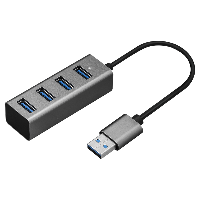 YENKEE YHB 4300, 4-portový USB 3.0 hub, hliníkový