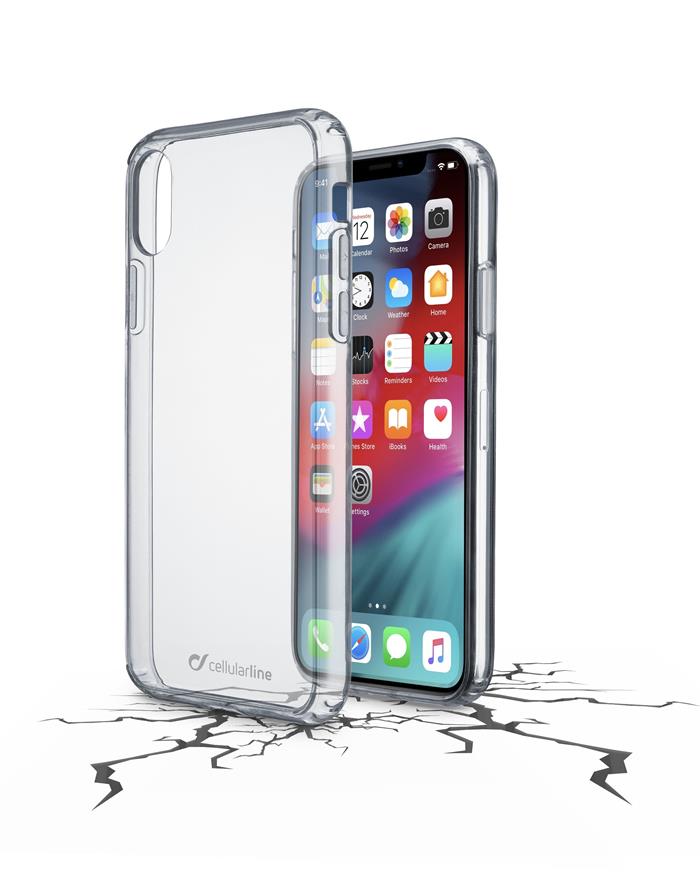 Zadní čirý kryt s ochranným rámečkem Cellularline CLEAR DUO pro Apple iPhone XS Max