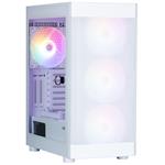 Zalman skříň i4 TG / Middle Tower / 4x 140 mm RBG LED fan / 2x USB 3.0 / 1x USB 2.0 / mesh panel / tvrzené sklo / bílá