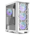 Zalman skříň Z10 Duo / ATX / 4x120 mm ARGB fan / 2xUSB 3.0 / USB-C / tvrzené sklo / bílá